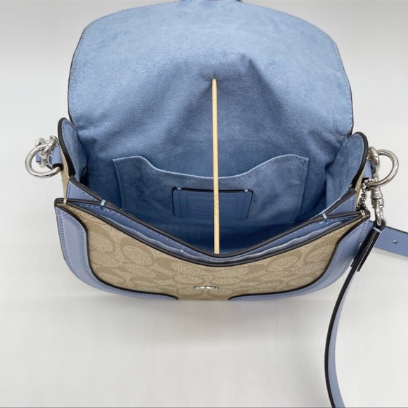 Coach Georgie Saddle Crossbody Bag In Signature Canvas - Picture 5 of 11
